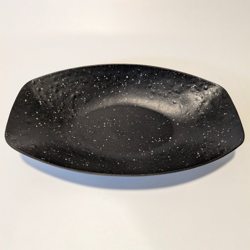 Vintage Flintwood Mid-Century Modern Melamine Tray, Black Speckle